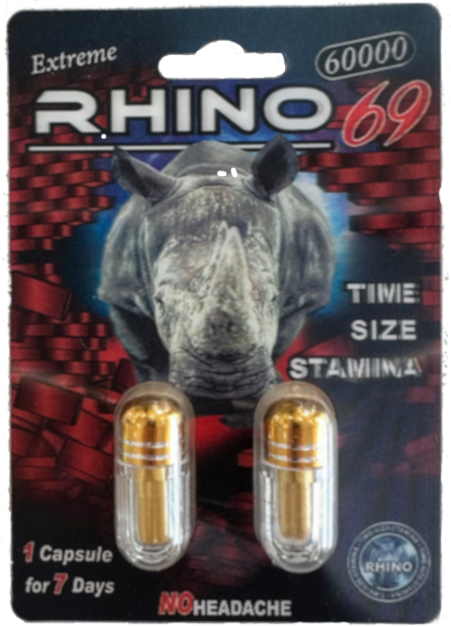 Extreme Rhino 69 60000- Double Capsule - Single Count (Two Pack)